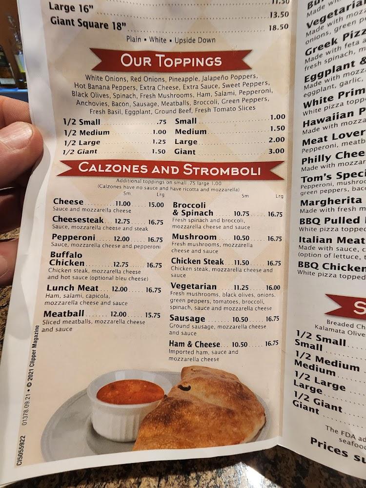 Tom's Pizza Place Menu image 1